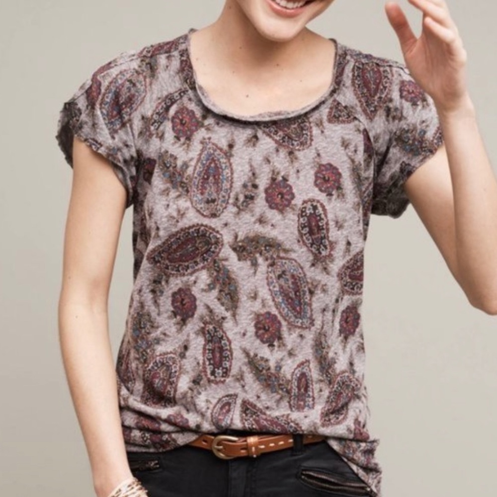 T.la Paisley Flutter Stretch Tee